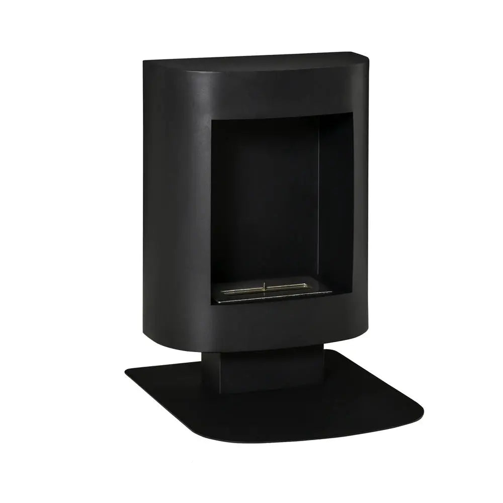 Cheminée éthanol sur pied 65 cm noir mat