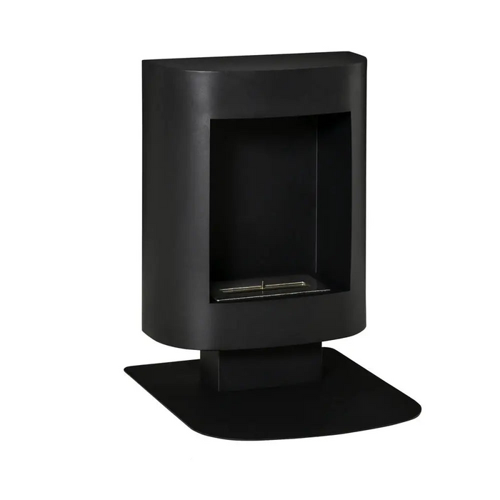 Cheminée éthanol sur pied 65 cm noir mat